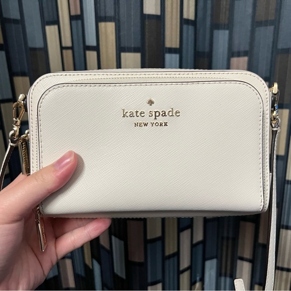 kate spade Bags Kate Spade Parchment Staci Dual Zip Around Crossbody Poshmark